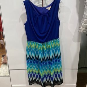 Blue dress great for formal parties with loop on sides if wanted to wear belt